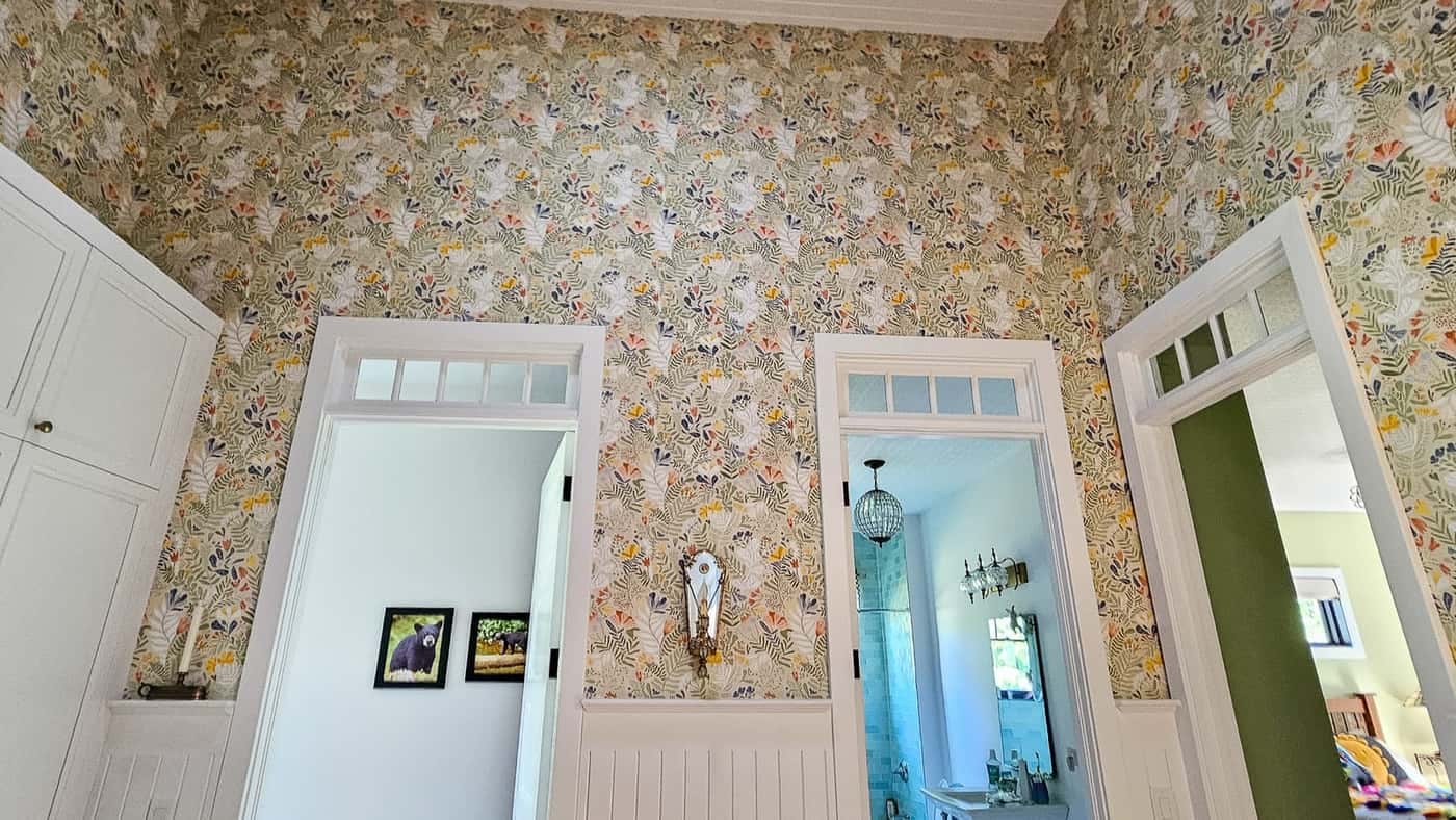 Hinsdale Floral Wallpaper Interior Trim Work