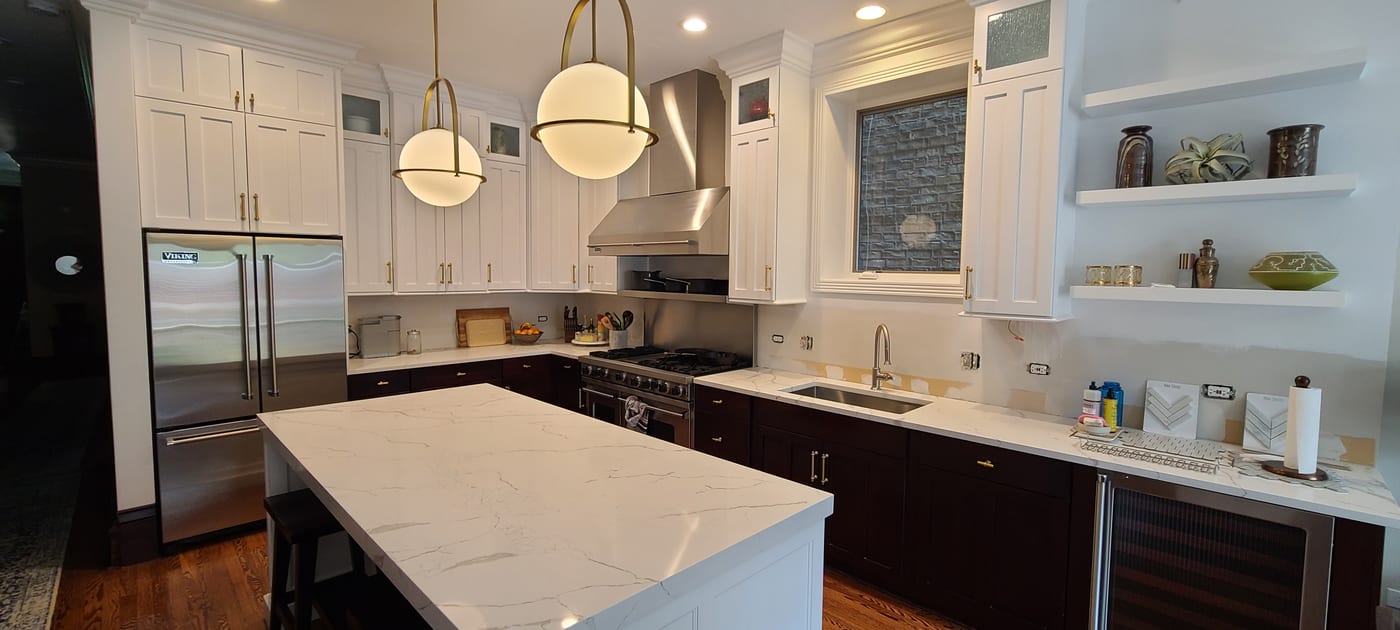 Cabinet Painting Two Tone Kitchen