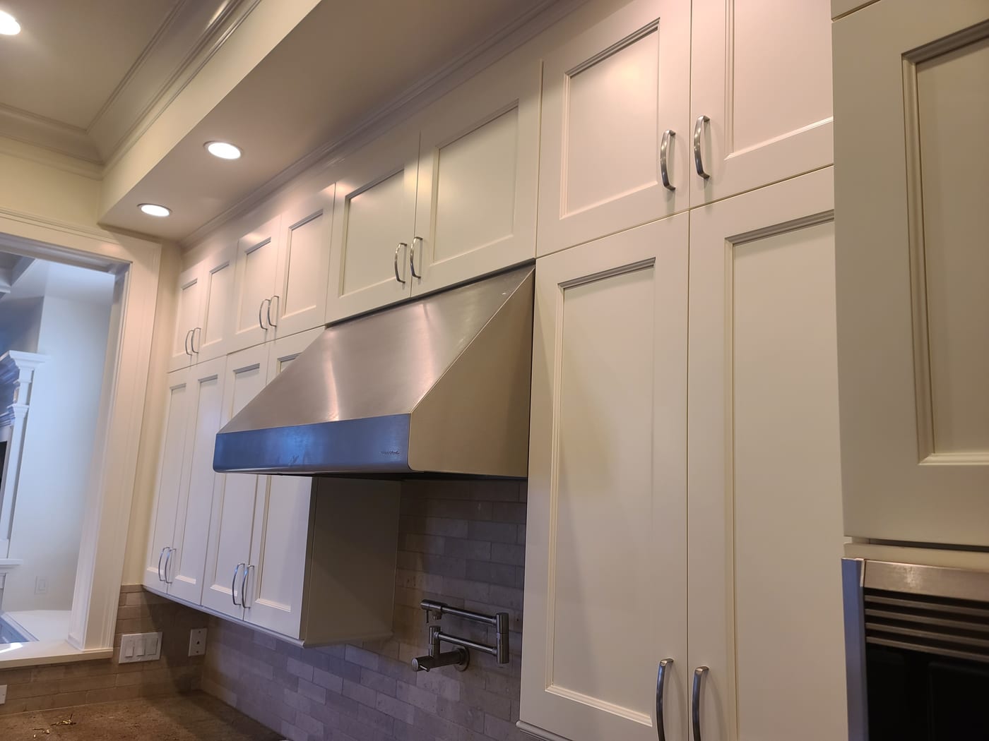 Painted Cabinet Crown Molding Detail - Cabinet Painting by Z&Z Painting