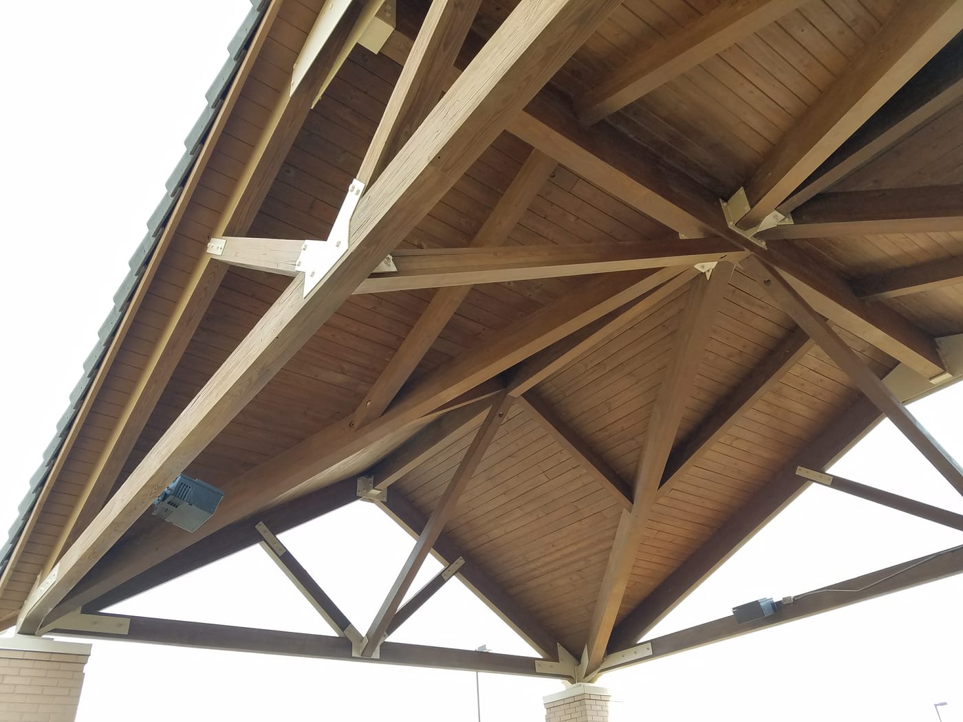 Commercial Pavilion Stained Beam Ceiling Detail - Commercial Painting by Z&Z Painting