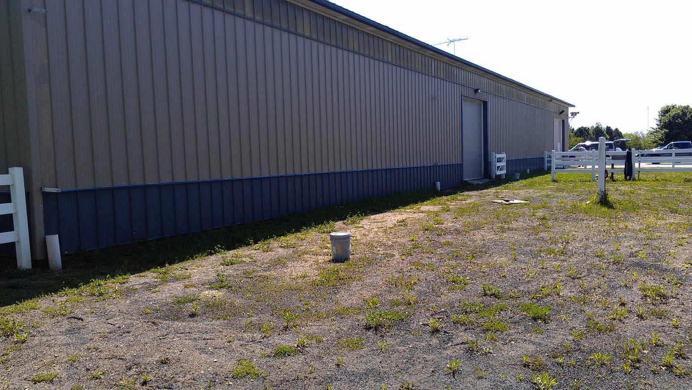 Commercial Warehouse Gray Blue Two Tone Exterior - Commercial Painting by Z&Z Painting