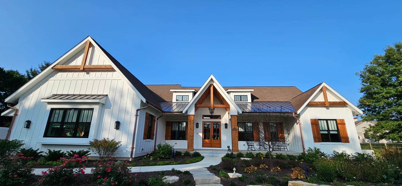 Farmhouse Exterior Painting White Cedar