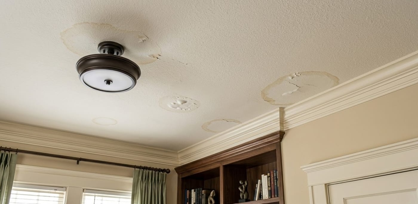Water Damaged Ceiling Stains - Drywall Repair by Z&Z Painting