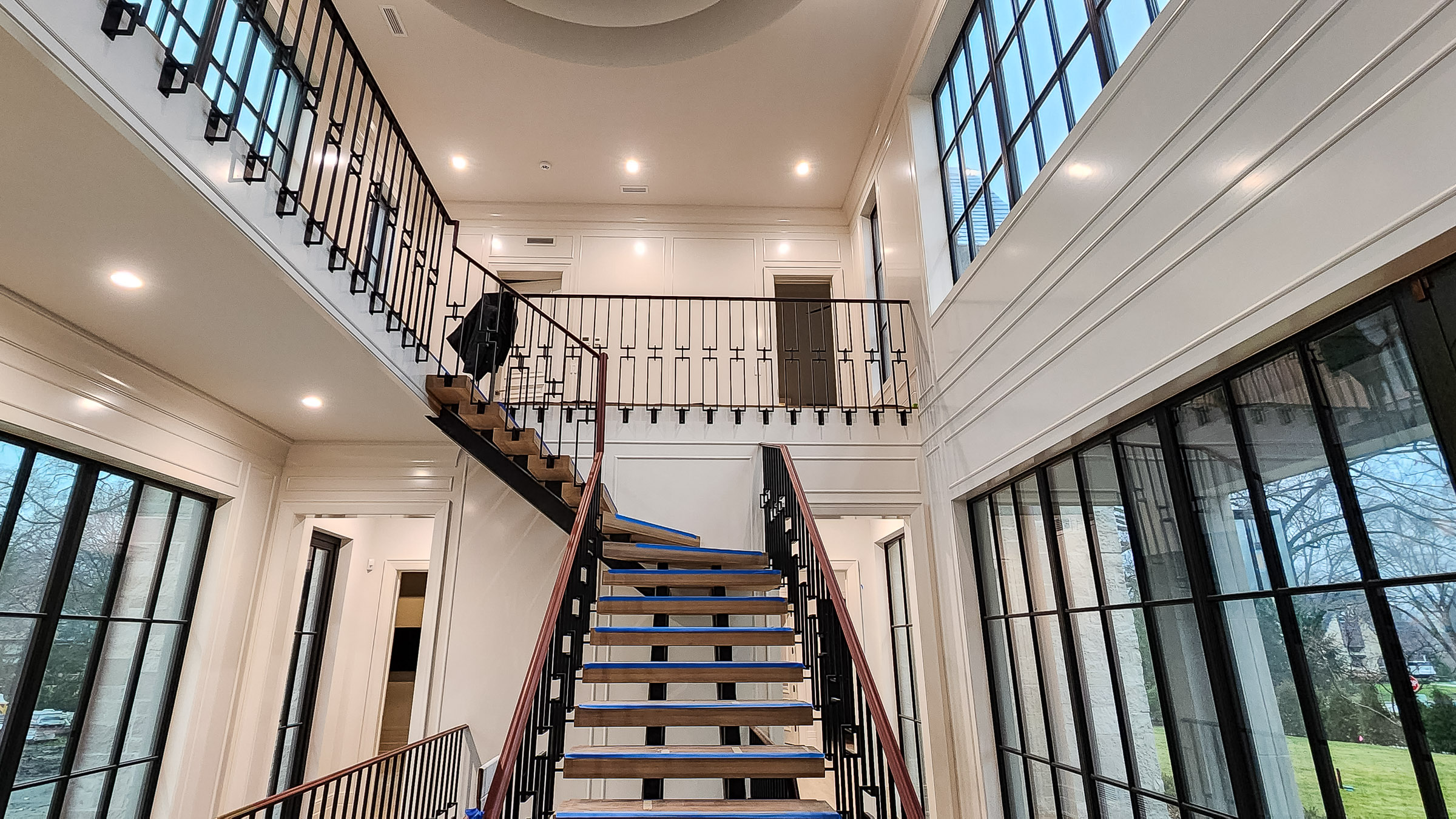 Grand Foyer Staircase Freshly Painted Walls - Interior Painting by Z&Z Painting